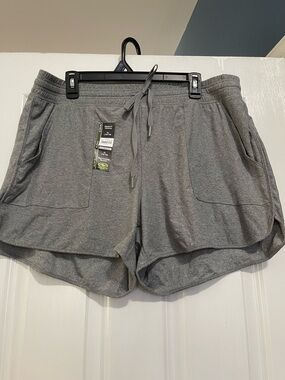 Athletic Works Gray Women's Athletic Shorts with Drawstring